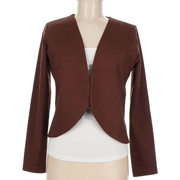 Ripley Rader Jackets & Blazers - Ripley Rader Chocolate Brown Ponte Knit Bolero Blazer Medium